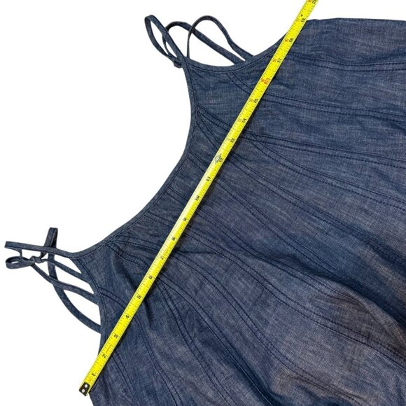Free People Denim Dreams Sleeveless Midi Dress Medium Blue Wash Sz M - Picture 10 of 14